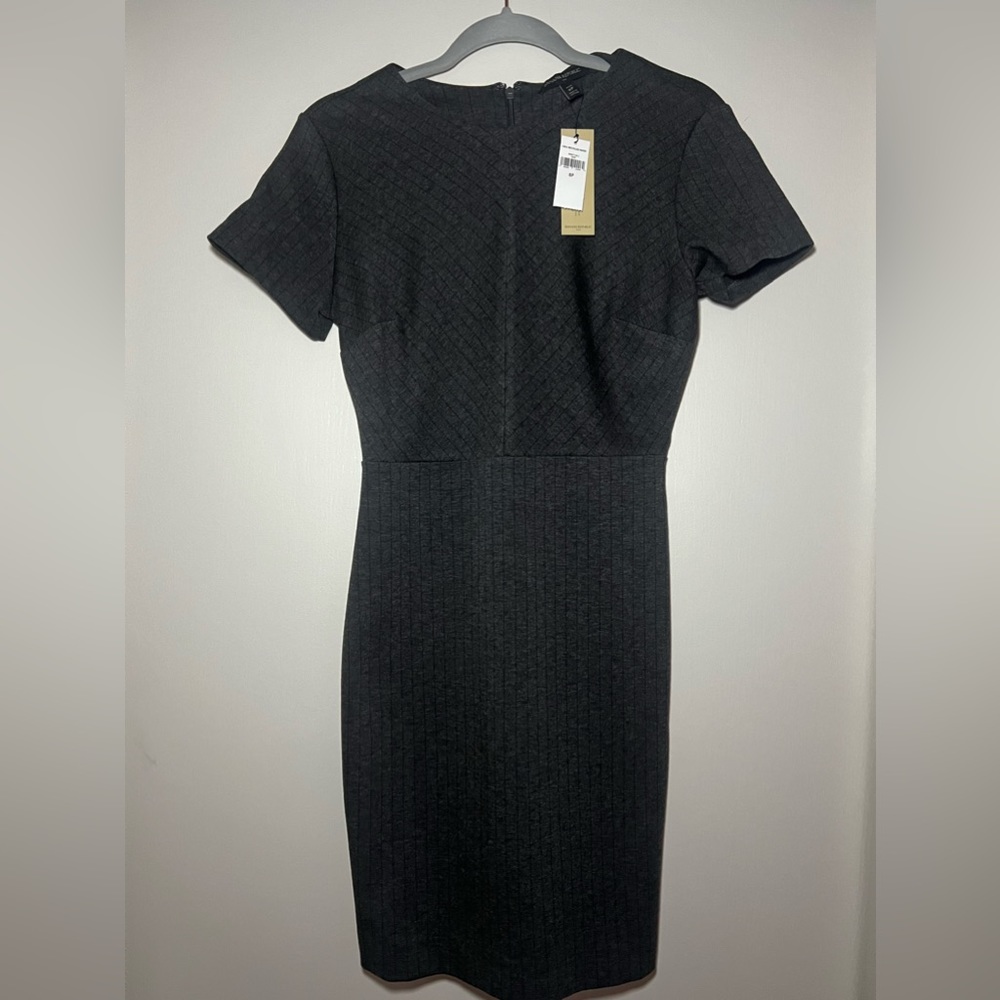 Gorgeous charcoal grey pinstriped dress NWT